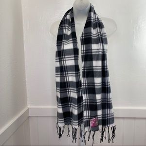 Black and White Plaid Flannel Scarf NWOT